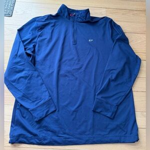 Vineyard Vines Men's Deep Blue Quarter-Zip Jacket
